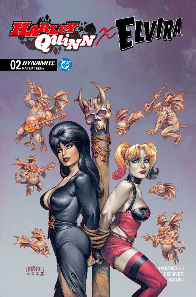 Harley Quinn X Elvira #2 Cover C Joseph Michael Linsner