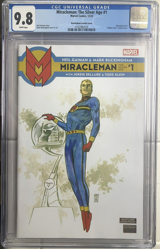 Miracleman: The Silver Age #1 CGC 9.8 Variant Hidden Gem 1:50 Ratio Buckingham