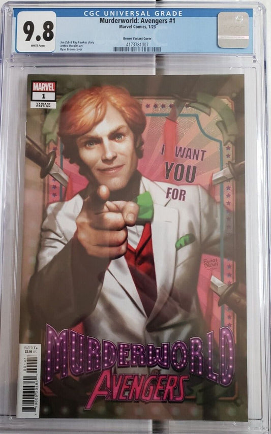 Murderworld Avengers #1 (2022) Ryan Brown 1:25 Incentive Variant Cover CGC Grade 9.8