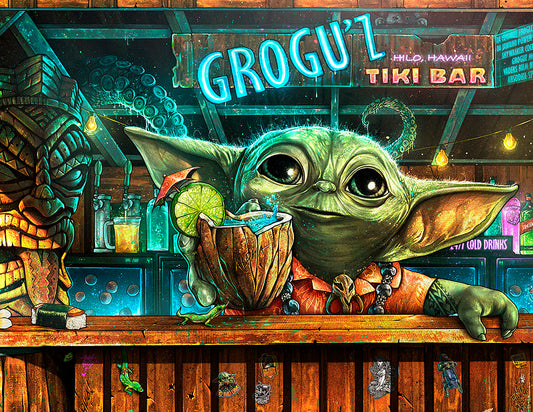Shane Molina Print - "Grogu'z Tiki Bar"