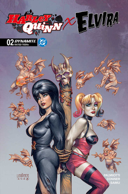 Harley Quinn X Elvira #2 Cover C Joseph Michael Linsner