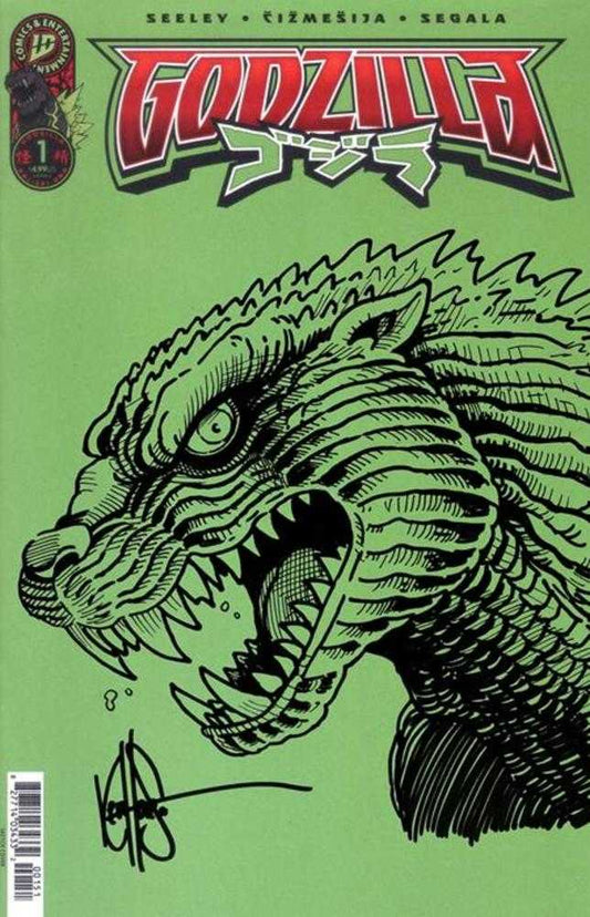 Df Godzilla #1 Blank Variant With A Sketch By Ken Haeser