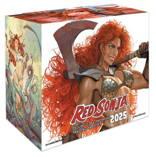 Red Sonja 2025 Deluxe Ultra Premium Trading Card Set Display Case