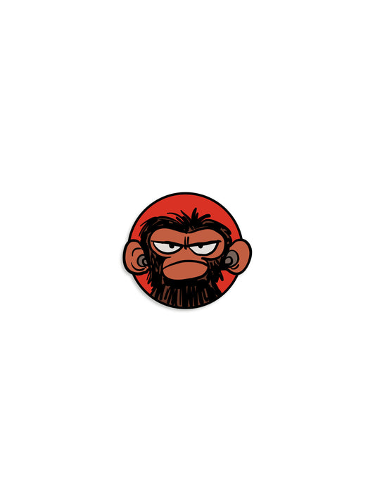 Grumpy Monkey Enamel Pin