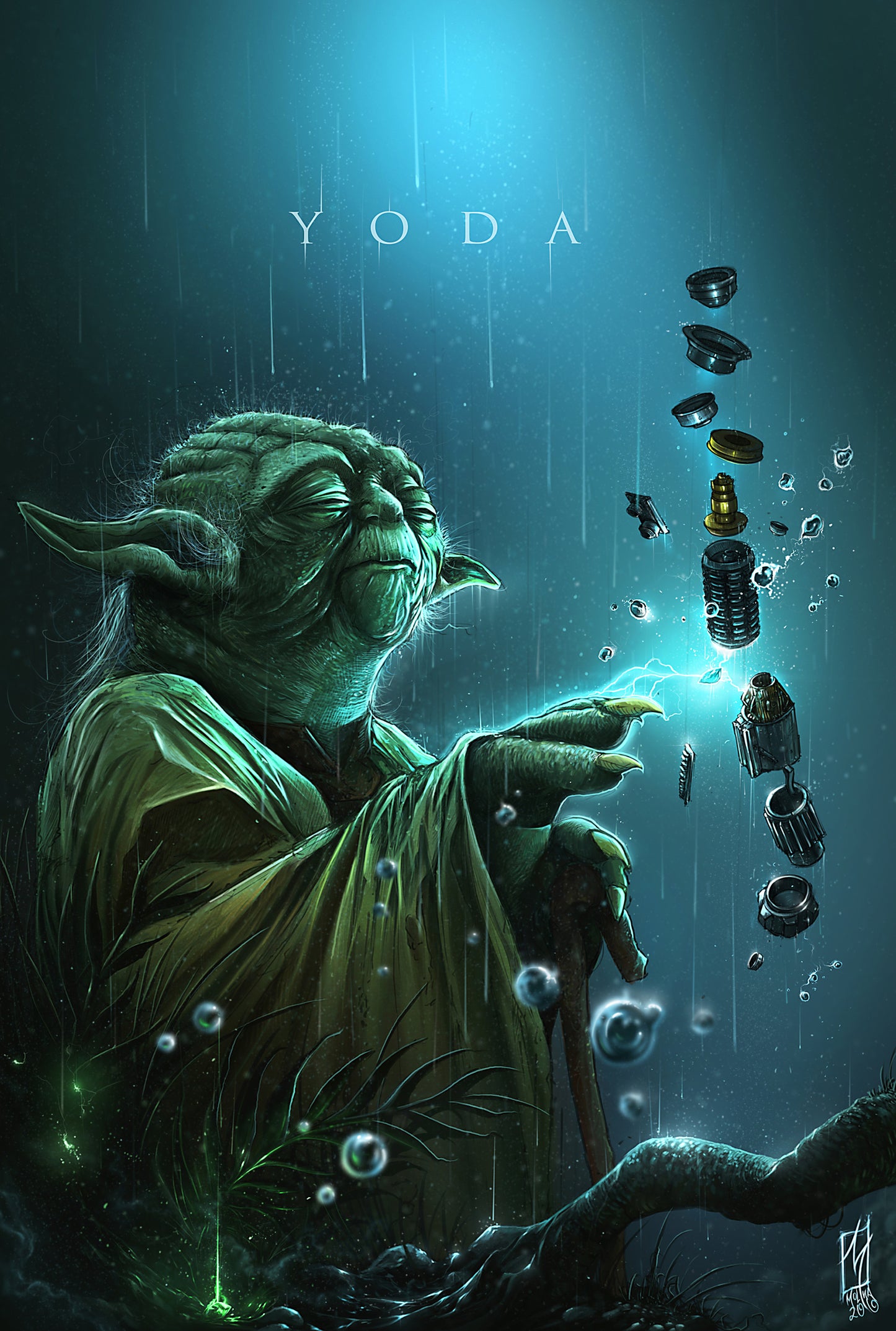 Signed Shane Molina Print - "Yoda"