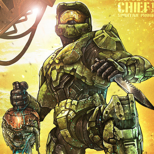 Signed Shane Molina Print - "117 - Master Chief"