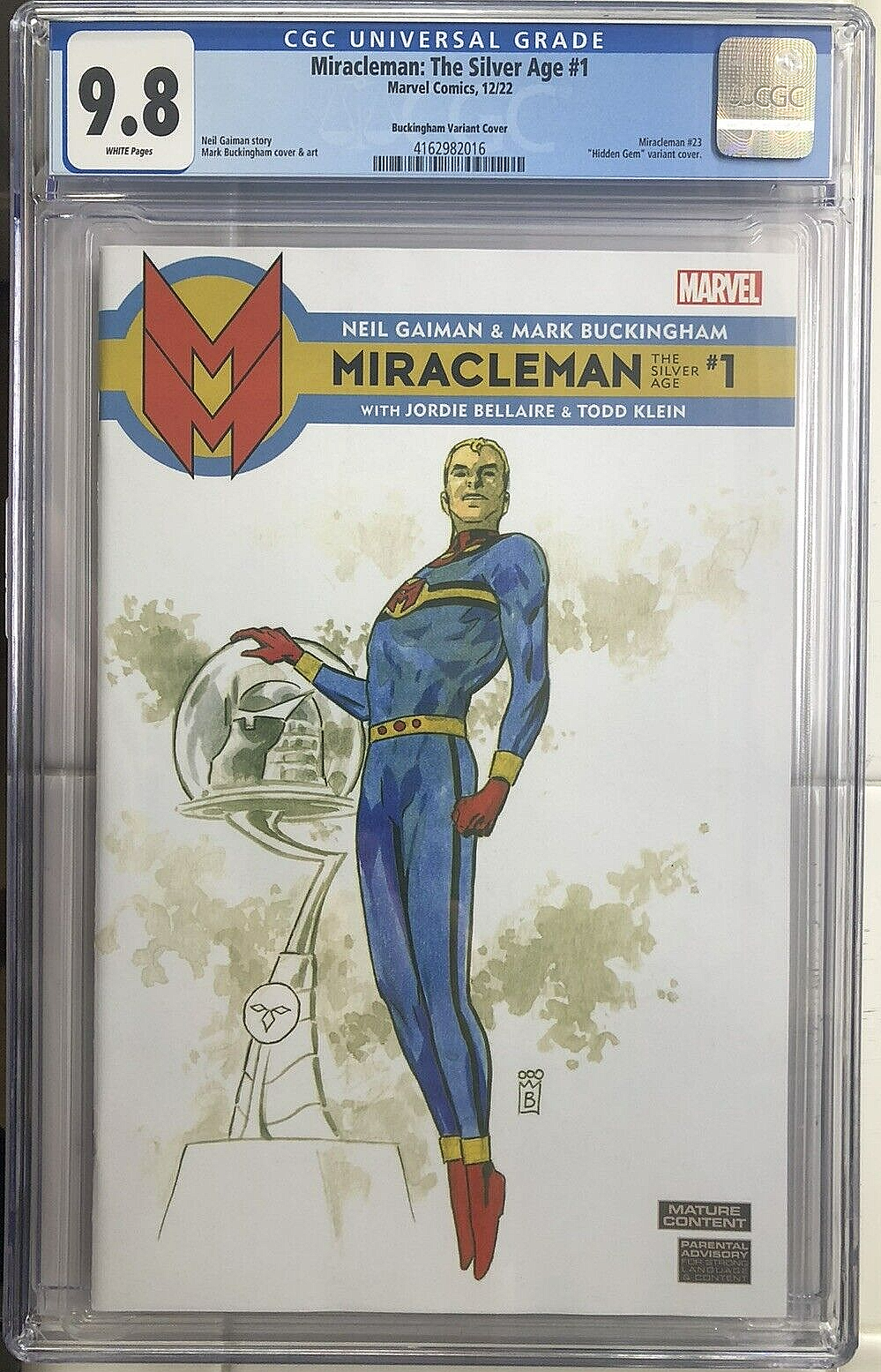 Miracleman: The Silver Age #1 CGC 9.8 Variant Hidden Gem 1:50 Ratio Buckingham