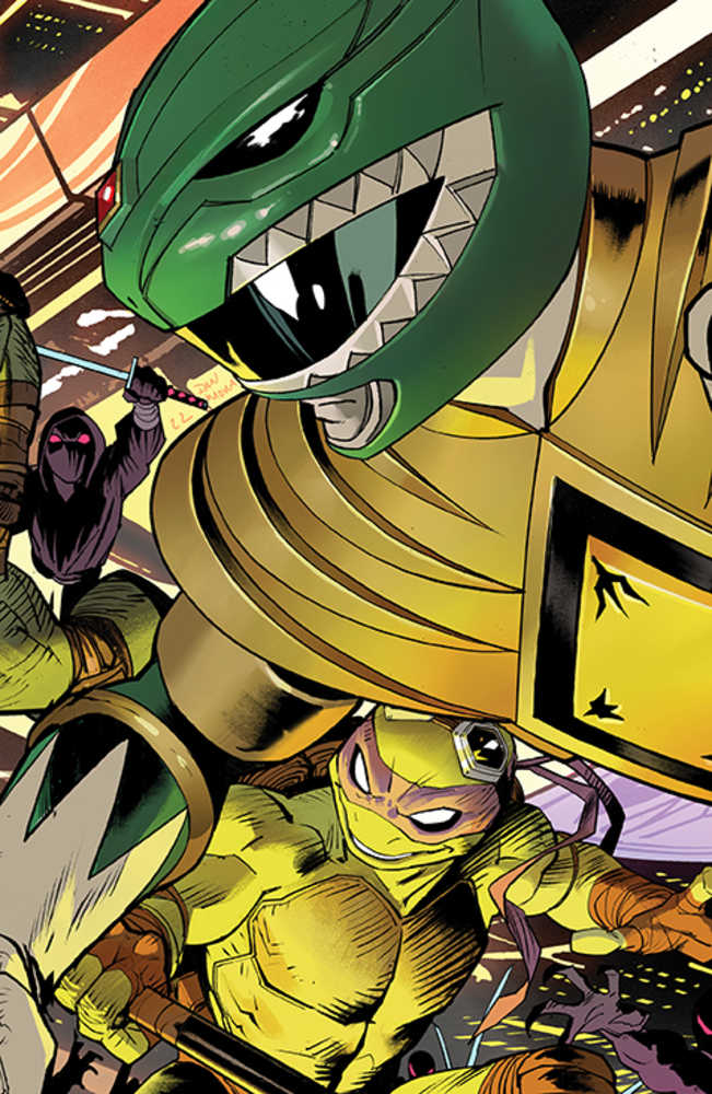 Mmpr Teenage Mutant Ninja Turtles II #1 (Of 5) Cover D Connecting Variant 4 Mora