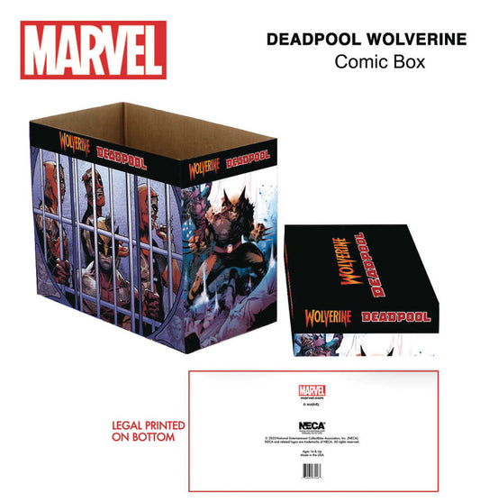 Marvel Wolverine & Deadpool 5pk Short Comic Storage Box (Net