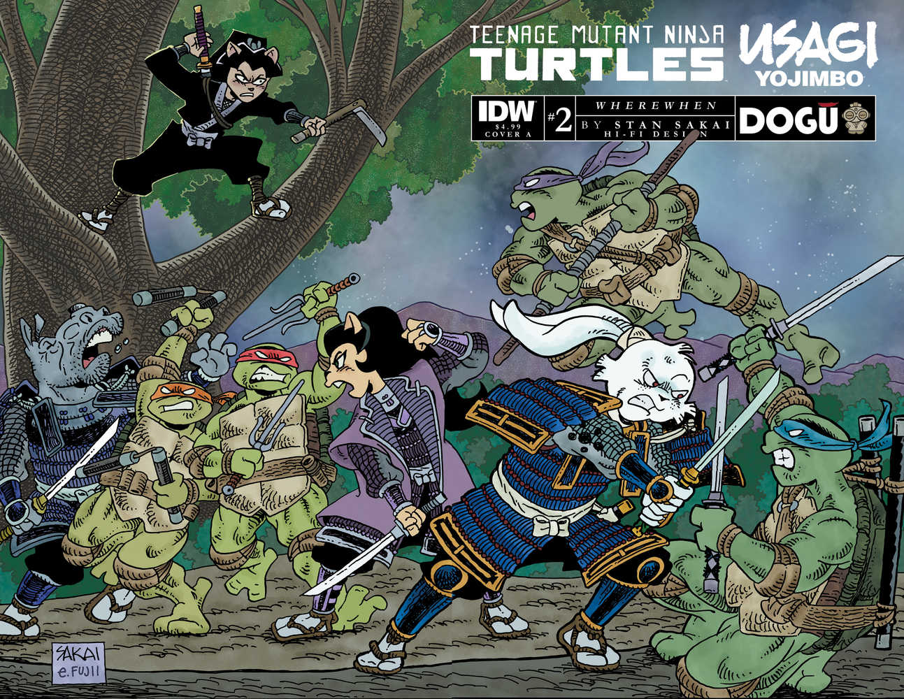 Teenage Mutant Ninja Turtles Usagi Yojimbo Wherewhen #2 Cover A Sakai