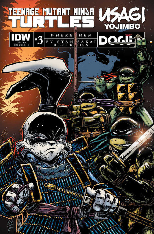 Teenage Mutant Ninja Turtles Usagi Yojimbo Wherewhen #3 Variant B (Eastman)