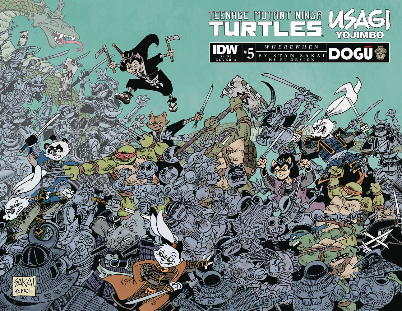 Teenage Mutant Ninja Turtles Usagi Yojimbo Wherewhen #5 Cover A Sakai
